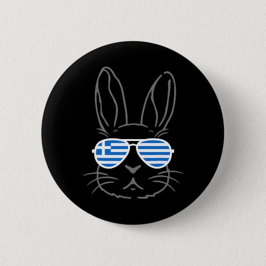 Bunny Ears Sungles Funny Oster 2025 Griechenland F Button (Vorderseite)