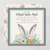 Bunny Ears Virtual Oaster Einladung (Vorne/Hinten)