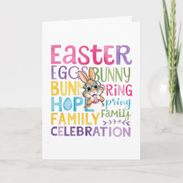 Bunny Easter Card , Personalized Easter funnyBunny Feiertagskarte