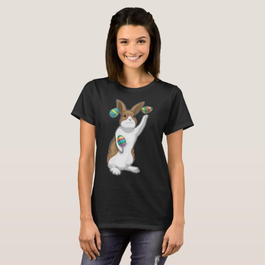 Bunny Easter Easter eggs Juggler T-Shirt (Vorne ganz)