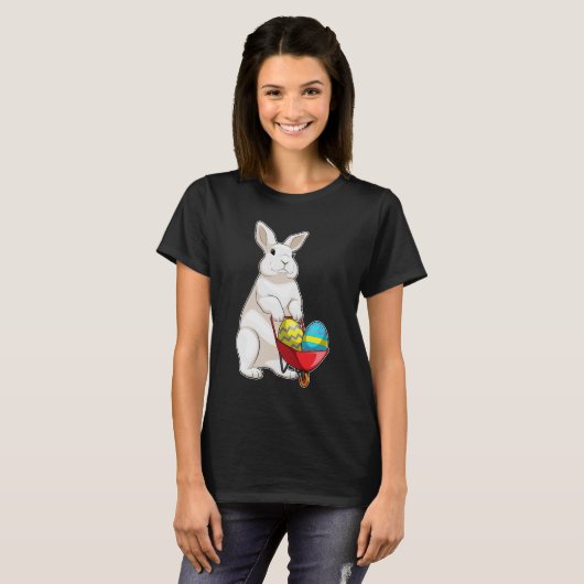 Bunny Easter Easter eggs Wagon T-Shirt (Vorne ganz)