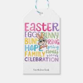 Bunny Easter Gift Tag, Personalized EasterBunny Geschenkanhänger