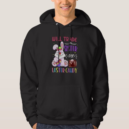 Bunny Eat Chocolate Eggs wird Handelsregister für Hoodie (Vorderseite)