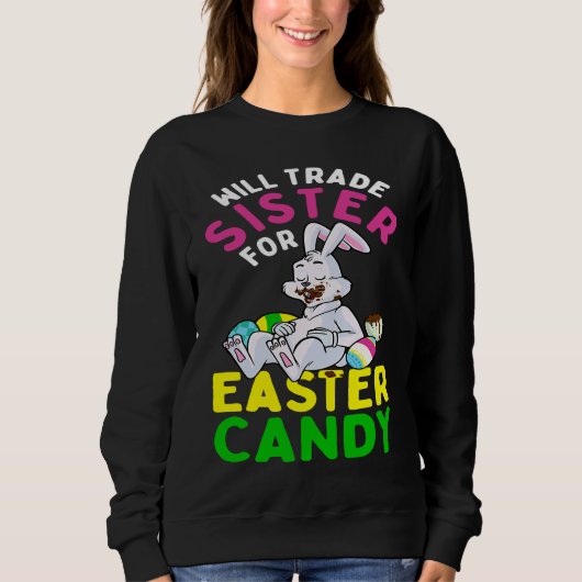 Bunny Eat Chocolate Eggs wird Handelsregister für  Sweatshirt (Vorderseite)