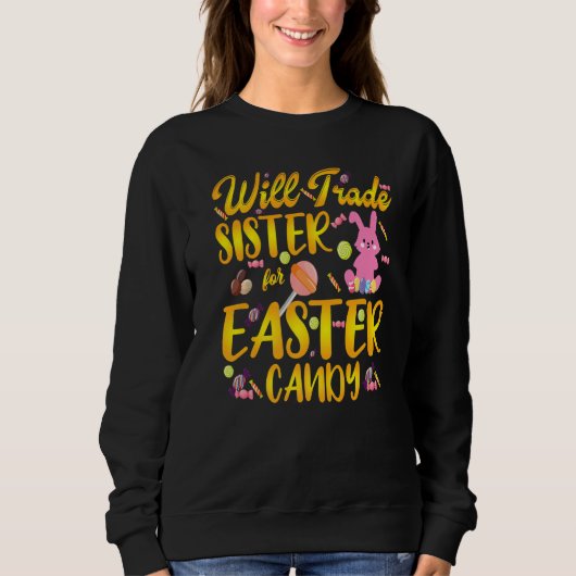 Bunny Eat Chocolate Eggs wird Handelsregister für Sweatshirt (Vorderseite)