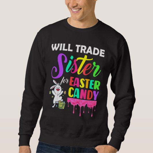 Bunny Eat Chocolate Eggs wird Handelsregister für Sweatshirt (Vorderseite)