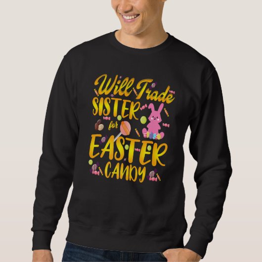 Bunny Eat Chocolate Eggs wird Handelsregister für Sweatshirt (Vorderseite)