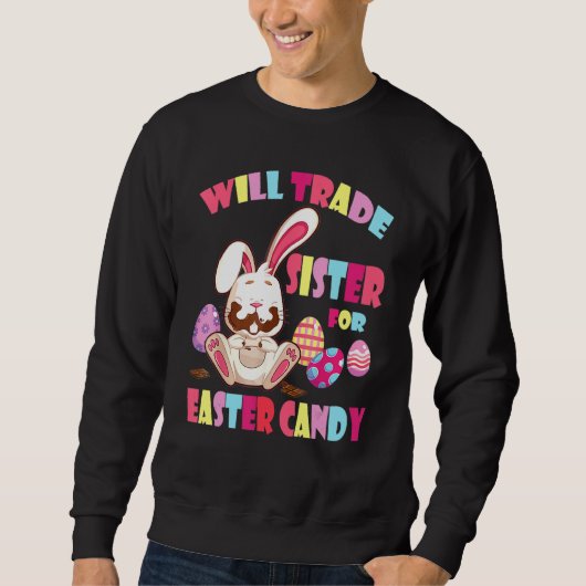 Bunny Eat Chocolate Eggs wird Handelsregister für Sweatshirt (Vorderseite)