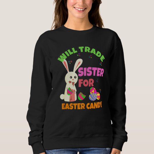 Bunny Eat Chocolate Eggs wird Handelsregister für Sweatshirt (Vorderseite)
