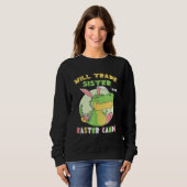 Bunny Eat Chocolate Eggs wird Handelsregister für Sweatshirt (Vorne ganz)