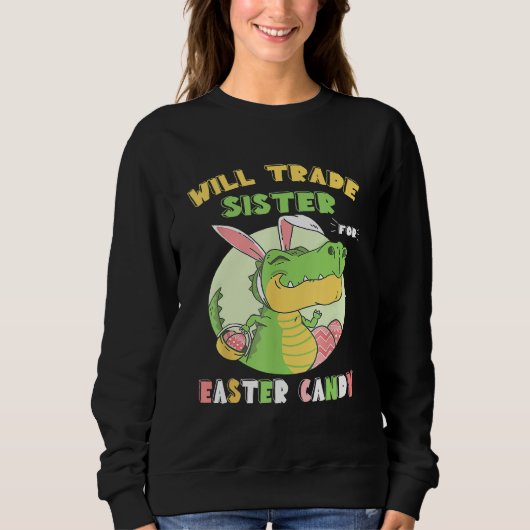 Bunny Eat Chocolate Eggs wird Handelsregister für Sweatshirt (Vorderseite)