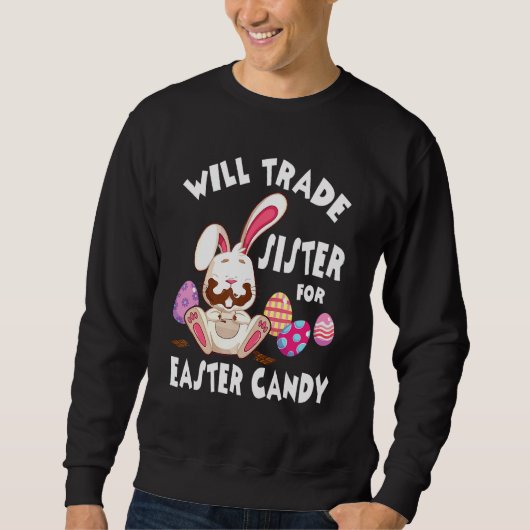 Bunny Eat Chocolate Eggs wird Handelsregister für Sweatshirt (Vorderseite)
