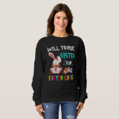 Bunny Eat Chocolate Eggs wird Handelsregister für Sweatshirt (Vorne ganz)