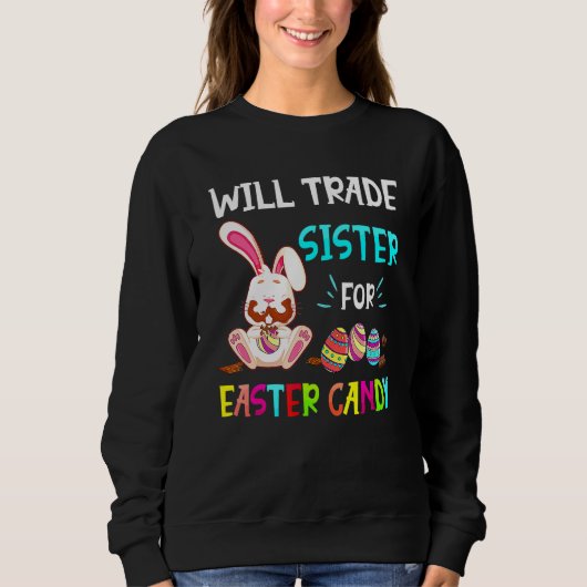 Bunny Eat Chocolate Eggs wird Handelsregister für Sweatshirt (Vorderseite)