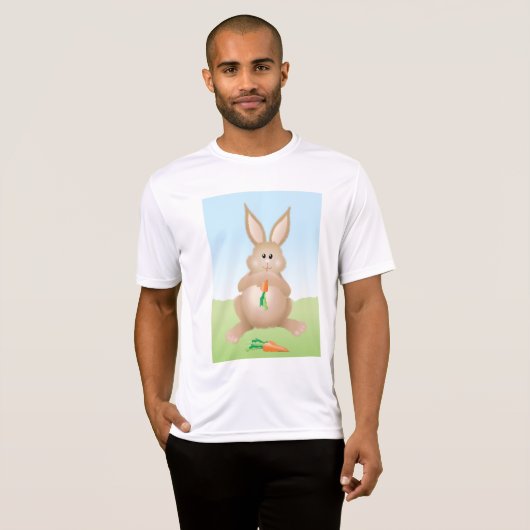 Bunny Eating Carrot Adorable Rabbit T-Shirt (Vorne ganz)