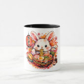 Bunny Eating Ramen Tasse (Zentrum)