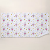 Bunny Eating Watermelon Strandtuch (Vorderseite)