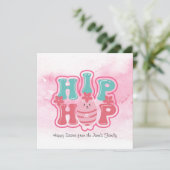 Bunny Egg Hunt Hip Hop Happy Oaster Wasserfarbe (Stehend Vorderseite)