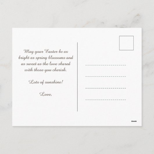 🐇 Bunny & Egg-stravaganza Feiertagspostkarte (Rückseite)