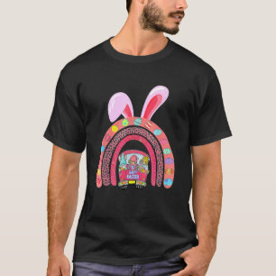 Bunny Eggs Junting Truck Gnomes Leopard Rainbow Ea T-Shirt