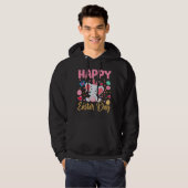 Bunny Elephant Colorful Eggs Hunting Happy Easter Hoodie (Vorne ganz)