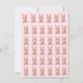 Bunny Embroidered Easter BRUNCH & HUNT Einladung (Rückseite)