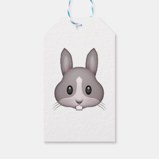 Bunny - Emoji Geschenkanhänger (Rückseite)