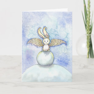 Bunny Engel Weihnachtsgrußkarte Feiertagskarte
