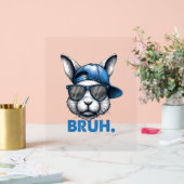 Bunny Face Bruh Meme Funny Sprichwort Bro Gruß Eas Acrylschild (Hochzeit)