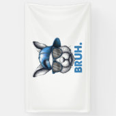 Bunny Face Bruh Meme Funny Sprichwort Bro Gruß Eas Banner (Vertikal)
