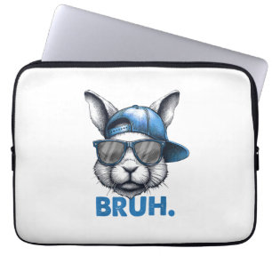 Bunny Face Bruh Meme Funny Sprichwort Bro Gruß Eas Laptopschutzhülle