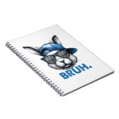 Bunny Face Bruh Meme Funny Sprichwort Bro Gruß Eas Notizblock (Rechte Seite)