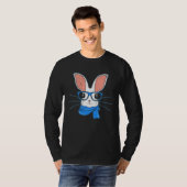 Bunny face Cool Easter Bunny with Glasses Easter 1 T-Shirt (Vorne ganz)