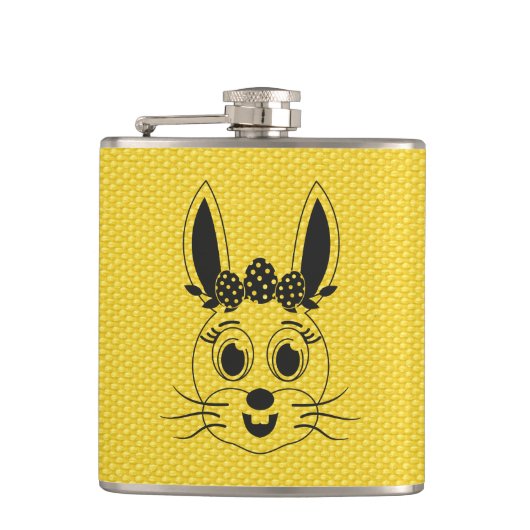 Bunny Face Girl-32885 Flachmann (Vorderseite)
