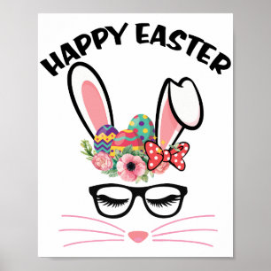 Bunny Face HAPPY EASTER Liebe Bunnies Poster