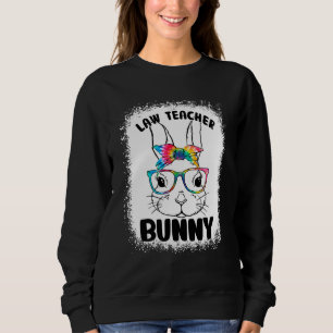Bunny Face Law Teacher Glasses Teacher Ostertag Sweatshirt