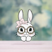 Bunny Face Oaster Animal Print Gläser Spring Acrylschild (Neutral)