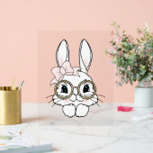 Bunny Face Oaster Animal Print Gläser Spring Acrylschild (Hochzeit)