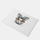 Bunny Face Oaster Leopard Brillen Girls Niedlich Fußmatte (Schrägansicht)