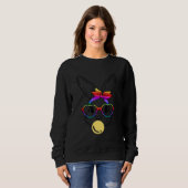 Bunny Face Rainbow Glasses Bubble Gum Easter Day Sweatshirt (Vorne ganz)