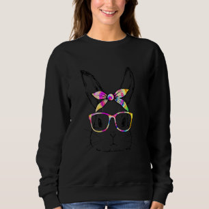 Bunny Face Sonnenbrille Gefärbte Krawatte Brille H Sweatshirt