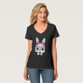 Bunny Face Sonnenbrille Gefärbte Krawatte Brille H T-Shirt (Vorderseite Vollansicht)