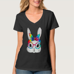 Bunny Face Sonnenbrille Gefärbte Krawatte Brille H T-Shirt