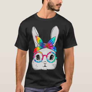 Bunny Face Sonnenbrille Gefärbte Krawatte Brille H T-Shirt