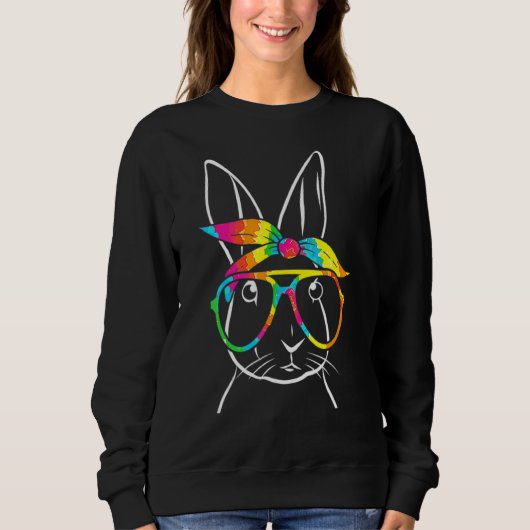 Bunny Face Sunday Chocolate Ei Bunny Rabbit Easte Sweatshirt (Vorderseite)