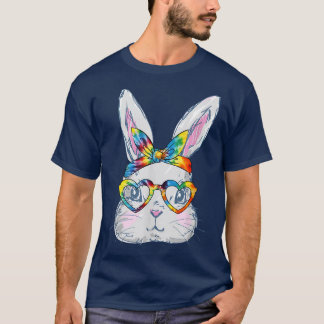 Bunny Face Sunglasses Gefärbte Krawatte Glasses Ba T-Shirt