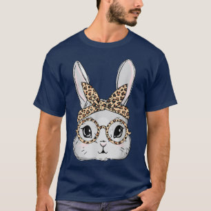 Bunny Face Sunglasses Leopard Brillen Headband Eas T-Shirt