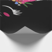 Bunny Face Unicorn Niedlich Ostern Geschenkpapier (Ecke)