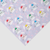 Bunny Faces and Paw Prints Ostertissue Seidenpapier (Ausschnitt)