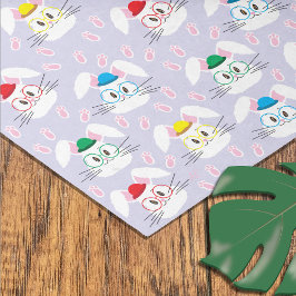 Bunny Faces and Paw Prints Ostertissue Seidenpapier